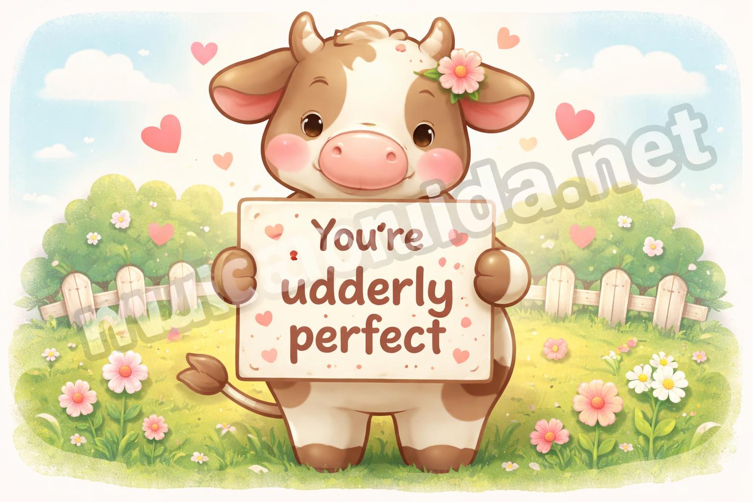 Moo puns captions and cards cartoon