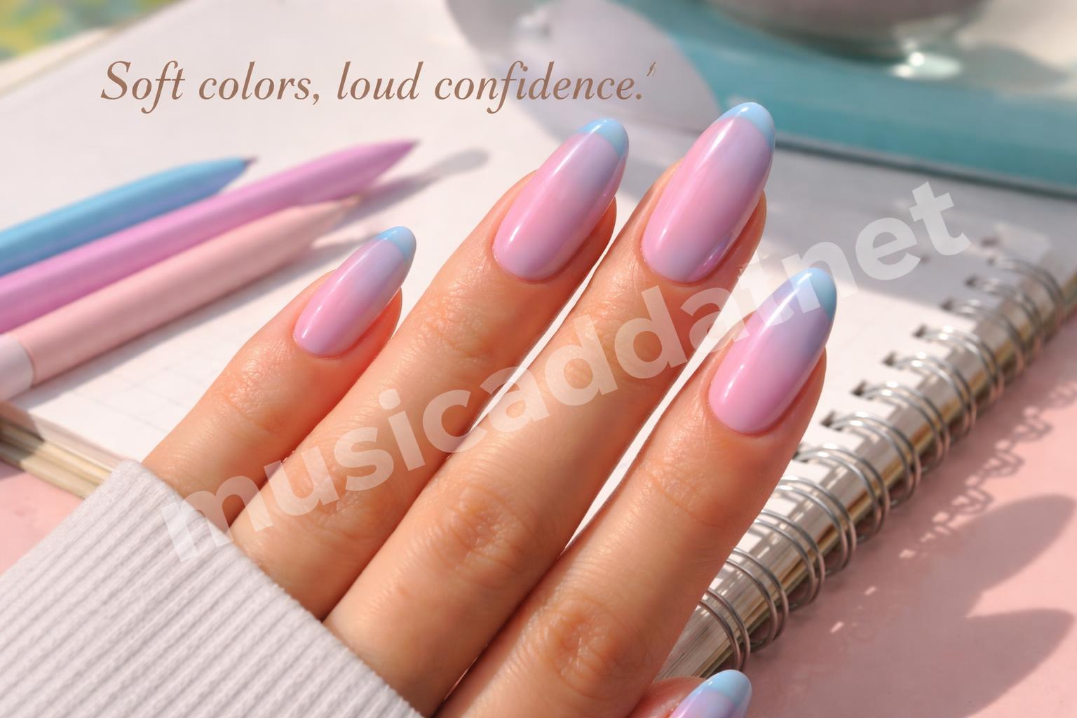 Pastel aura nail designs for teens
