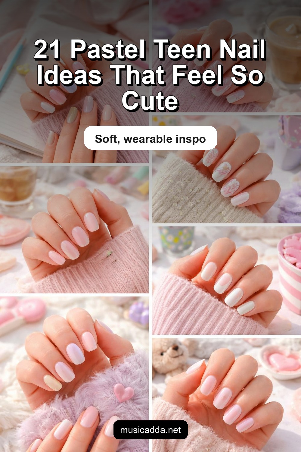 Pinterest image for 21 Pastel Teen Nails That Are Too Pretty to Ignore