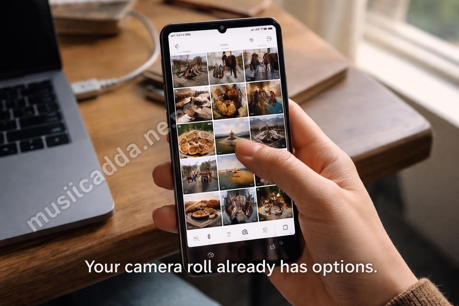 Phone camera roll instagram cover selection