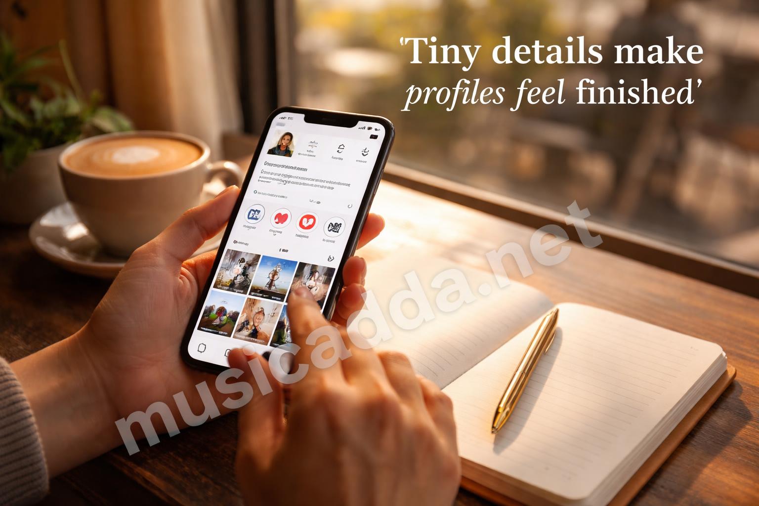 Polished instagram profile with custom highlight covers