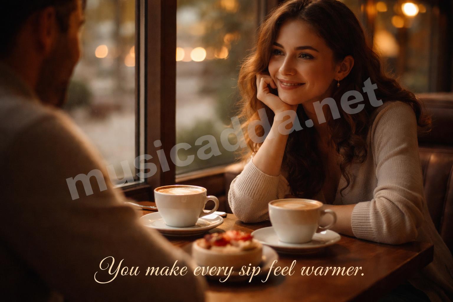 Romantic coffee date window light instagram