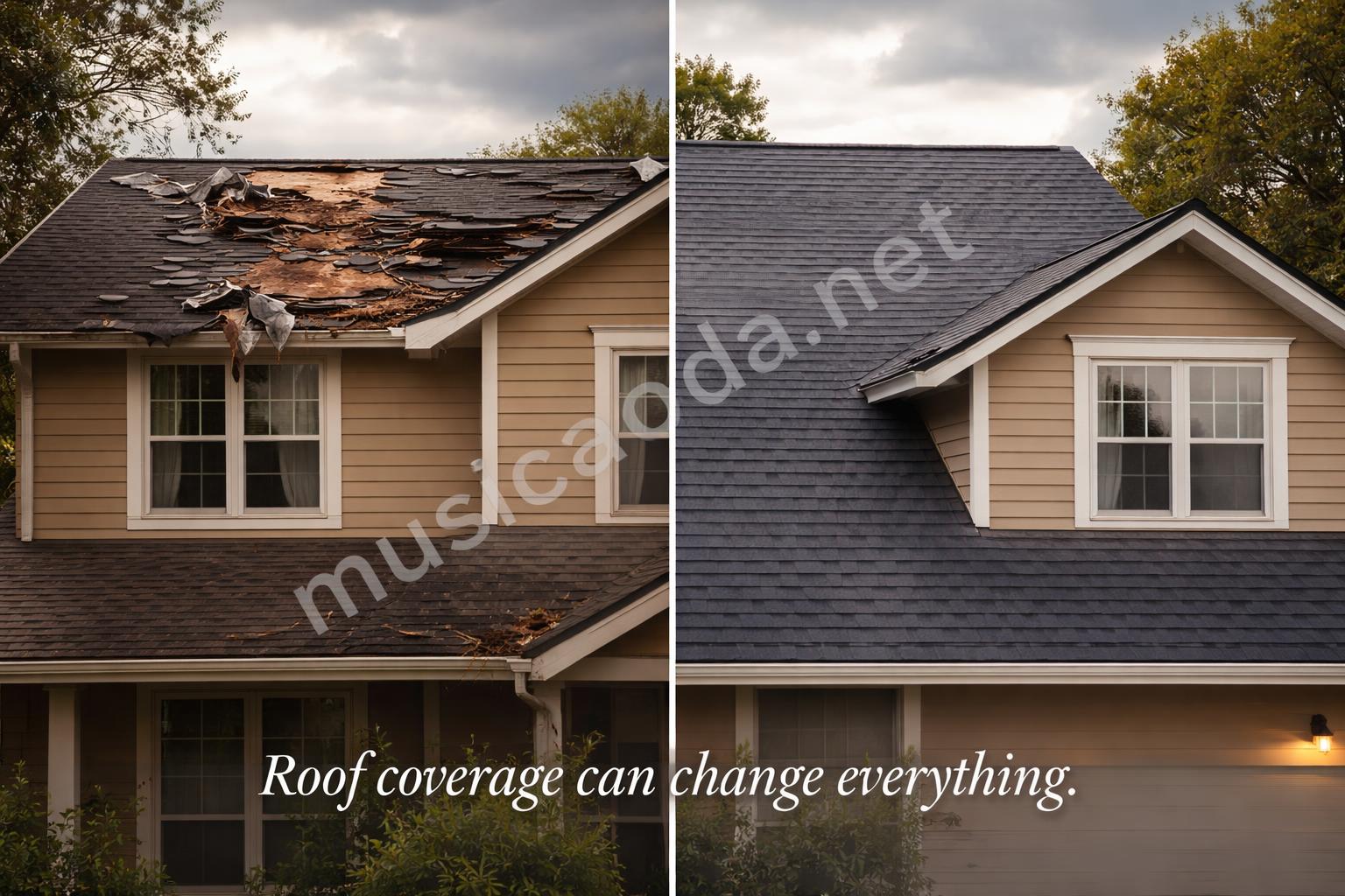 Storm damaged roof policy cost comparison