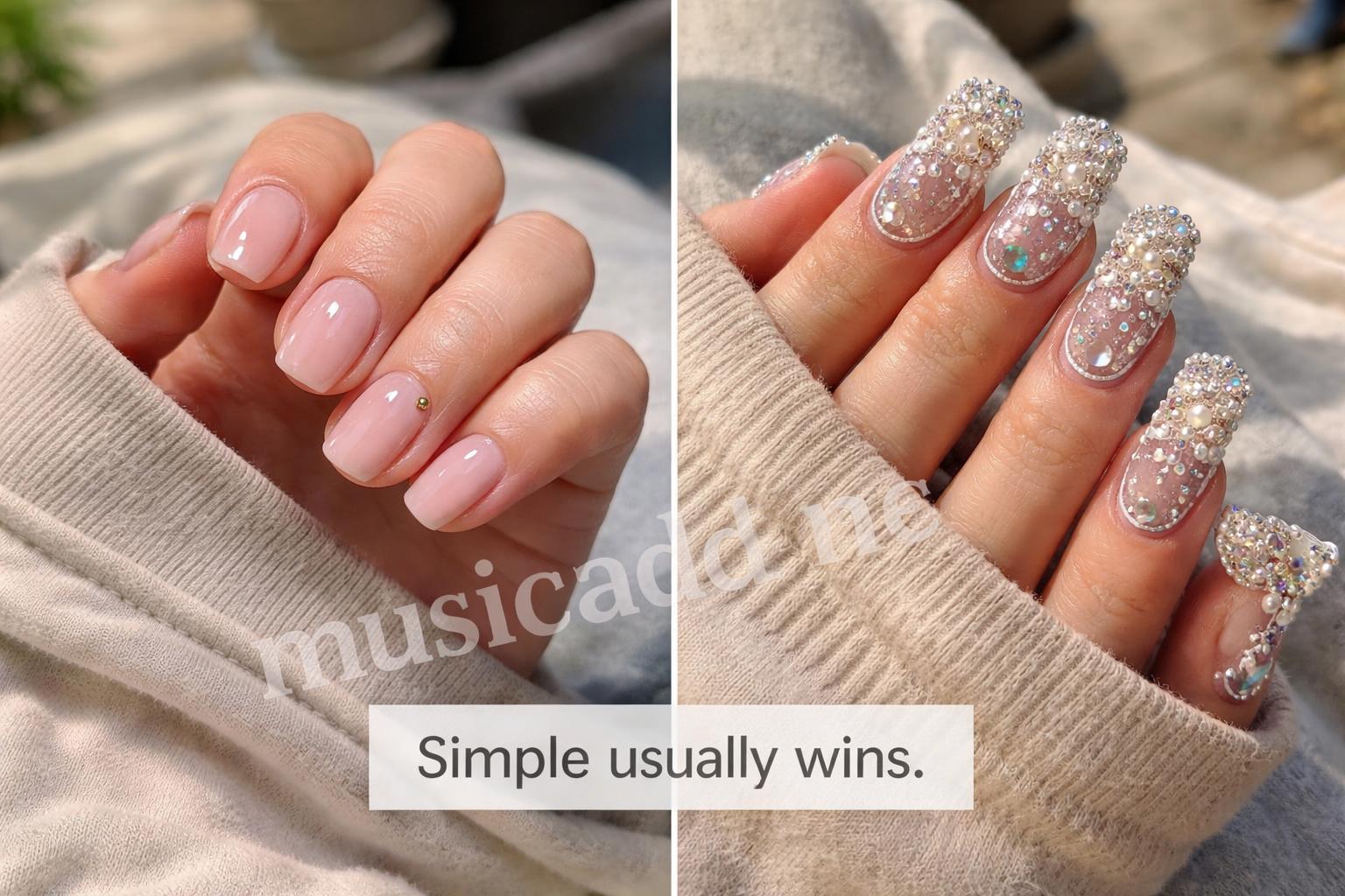 Teen nail mistakes comparison clean vs crowded