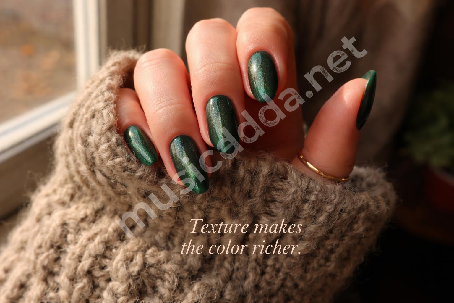 Velvet magnetic fall nails