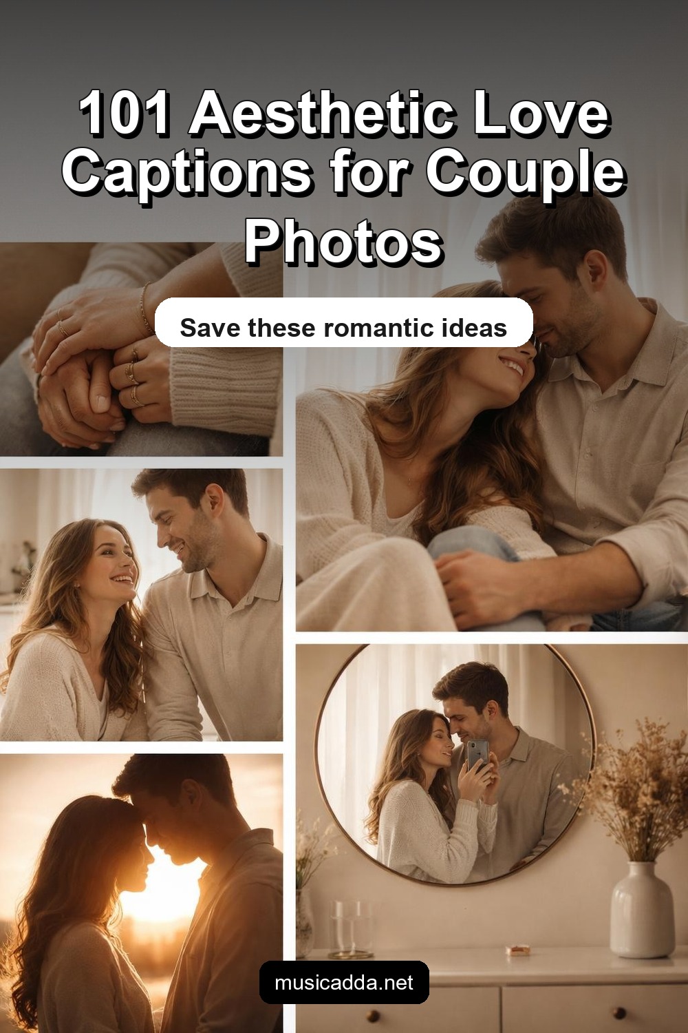 Pinterest image for 101 Aesthetic Love Captions for Instagram Couple Pictures