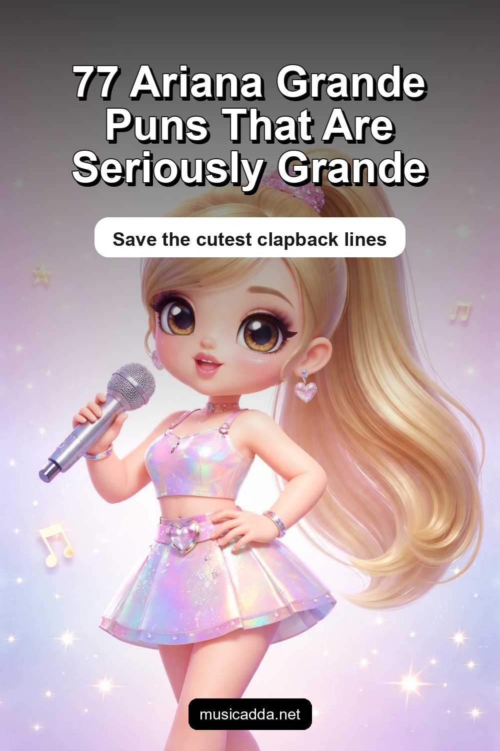 Pinterest image for 77 Ariana Grande Puns That Are Grande-Level Funny