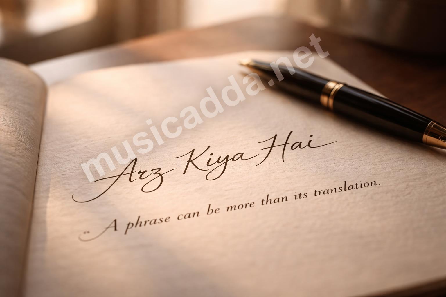 Arz kiya hai poetic phrase closeup
