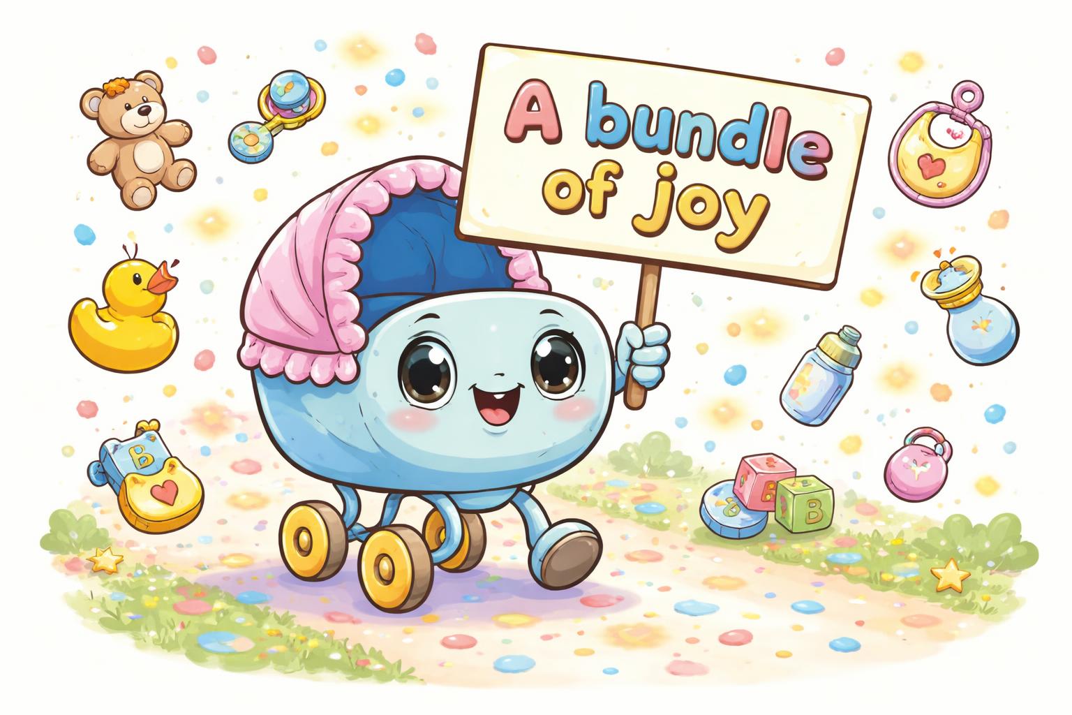 Baby shower puns final list cartoon poster