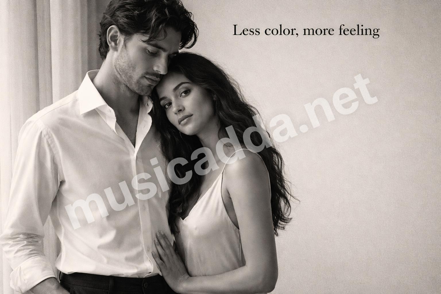 Black and white couple photo editorial