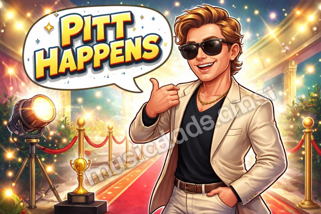 Brad pitt pun hero poster