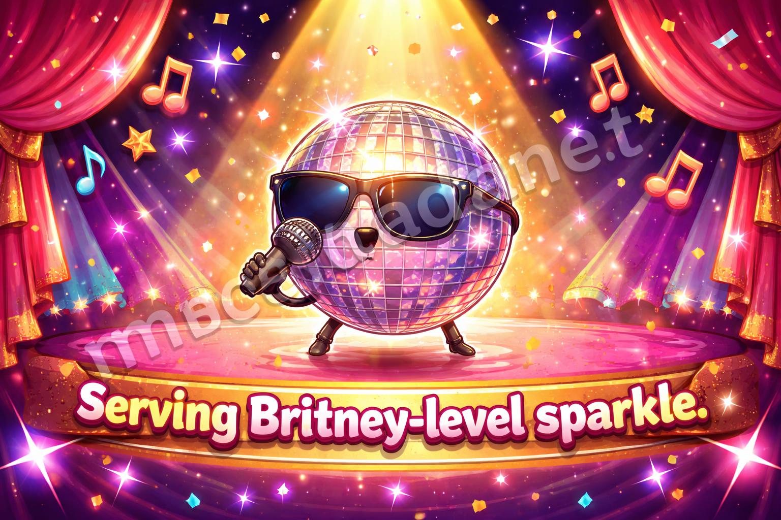 Britney spears glitter stage pun
