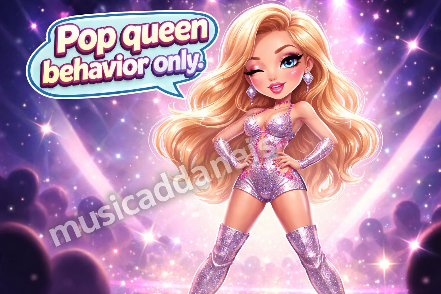 Britney spears pop queen glam cartoon