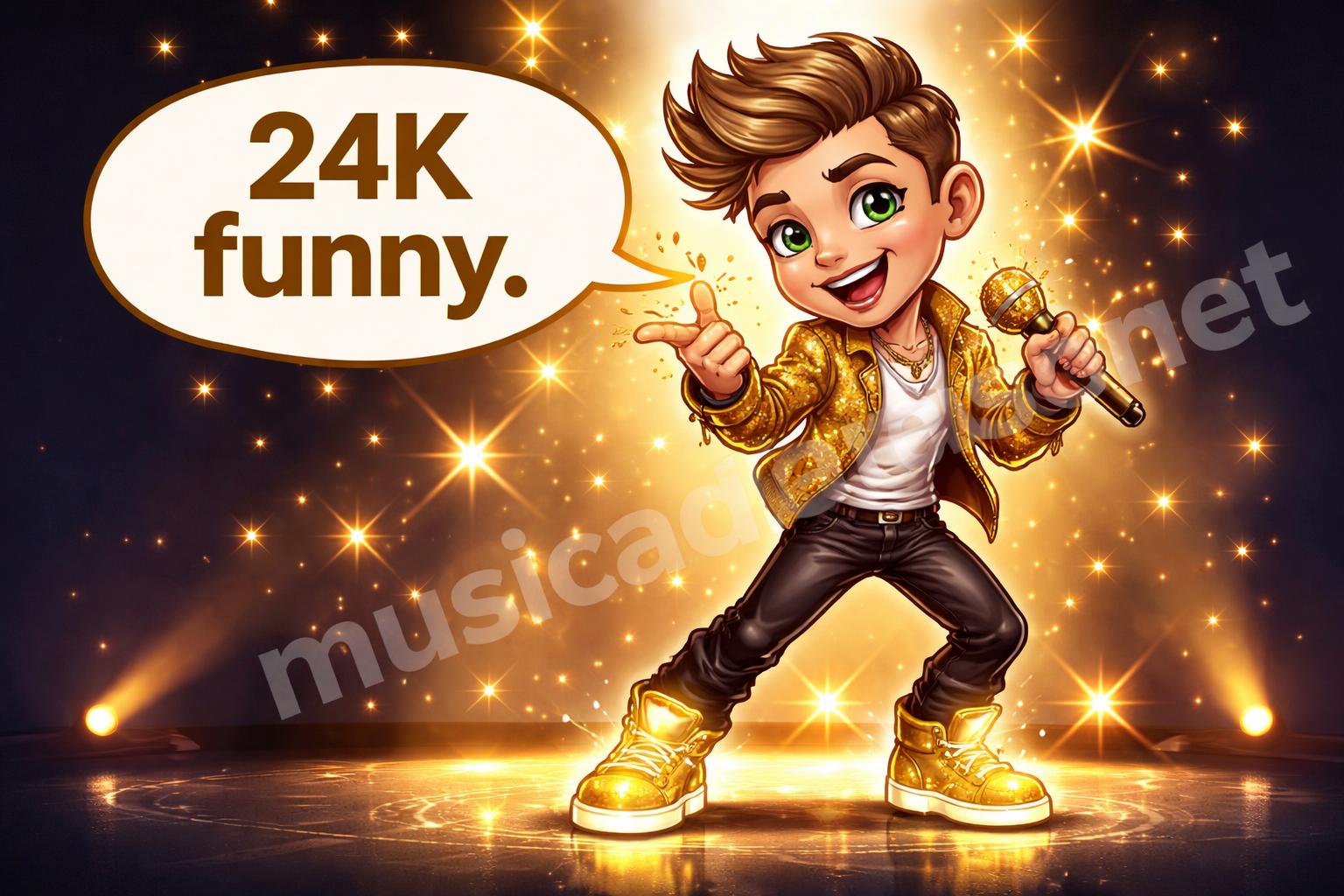 Bruno mars shiny gold joke art