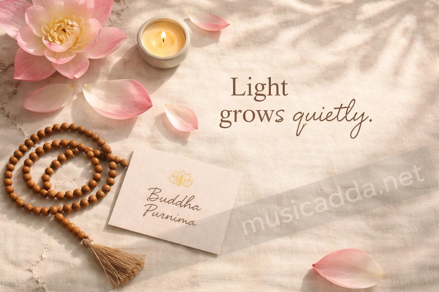 Buddha purnima lotus candle petals