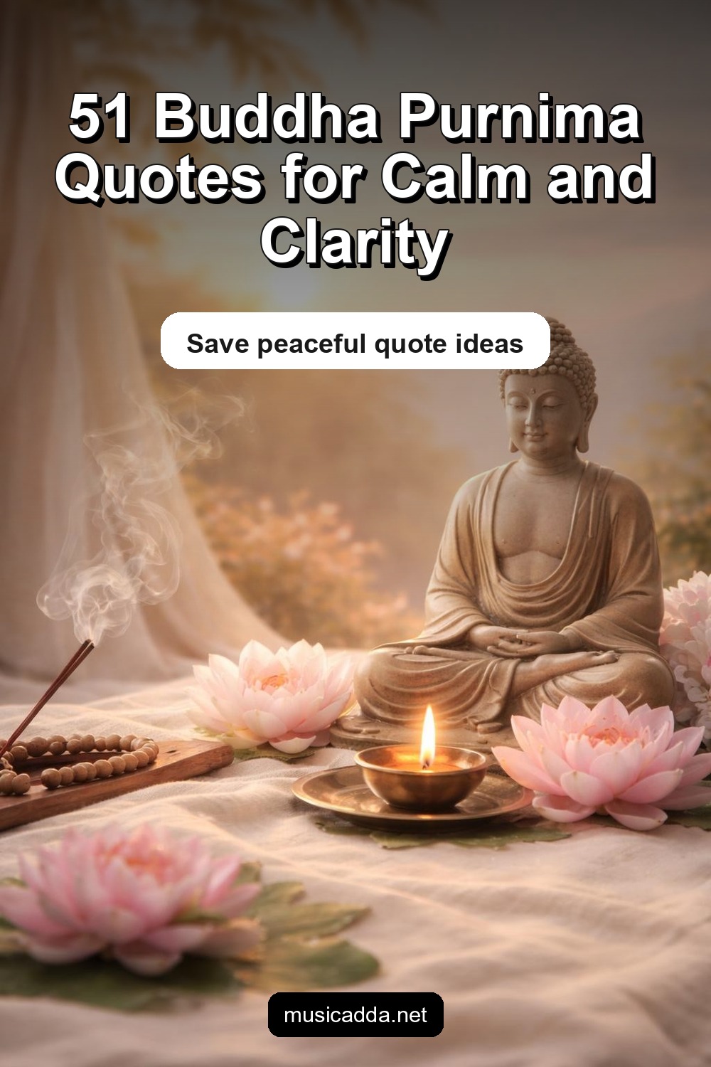 Pinterest image for 51 Buddha Purnima Quotes for Peace and Enlightenment
