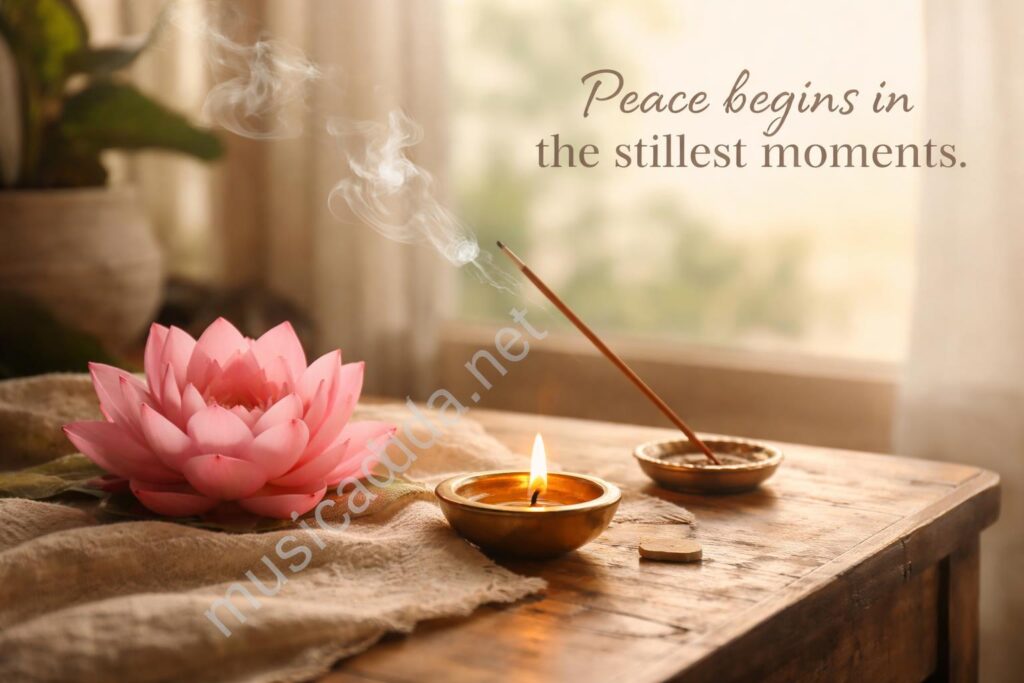 Buddha purnima quiet lotus morning