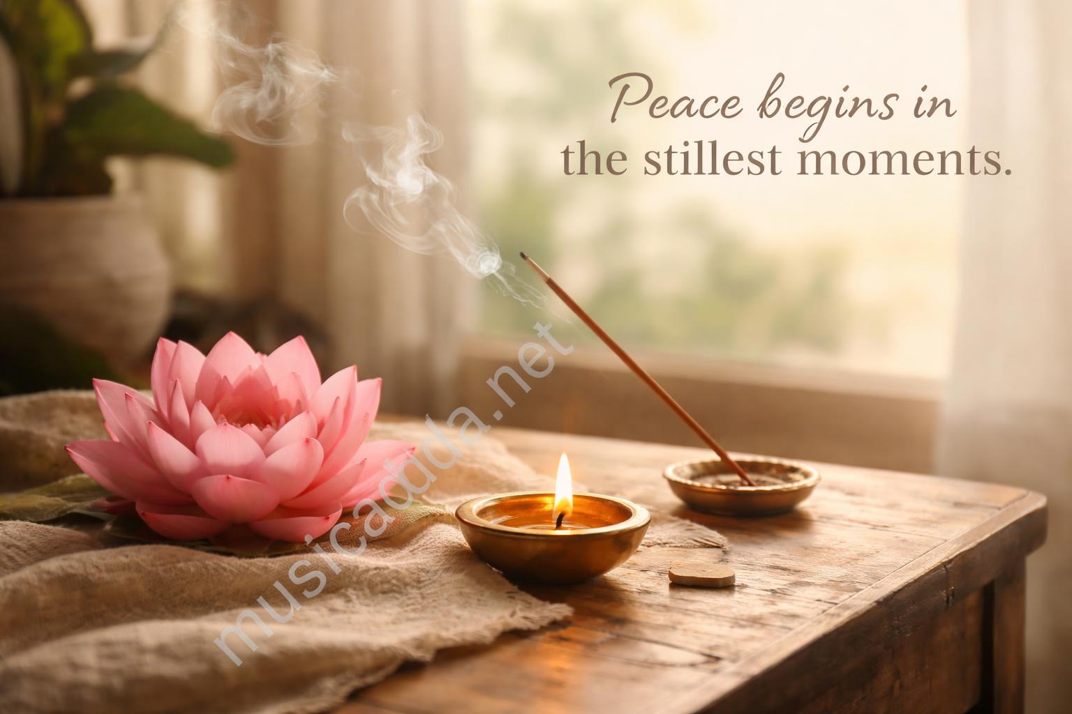 Buddha purnima quiet lotus morning
