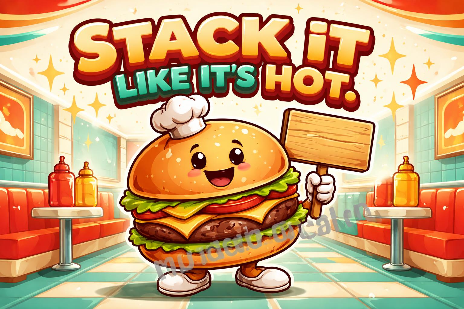 Burger pun shareable poster