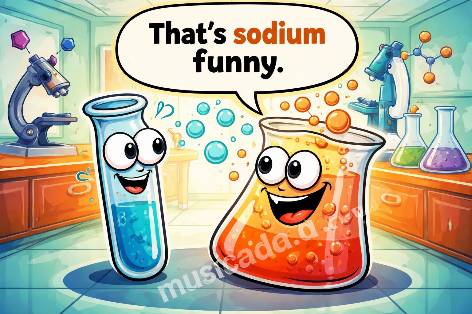 Chemistry jokes bubbling beaker