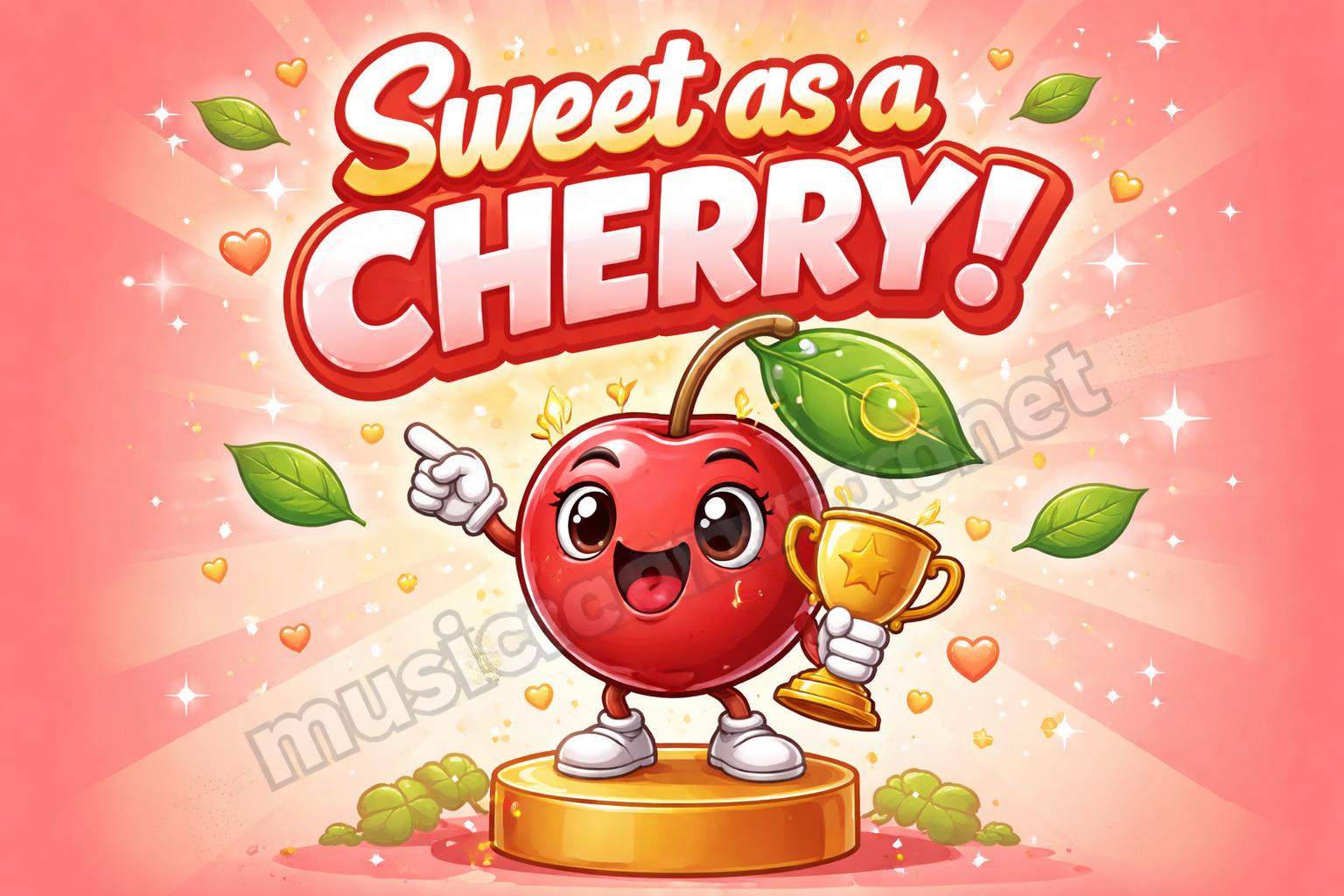 Cherry puns finale sweet cartoon poster