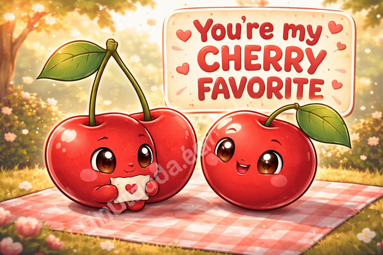 Cherry puns lovers and friends