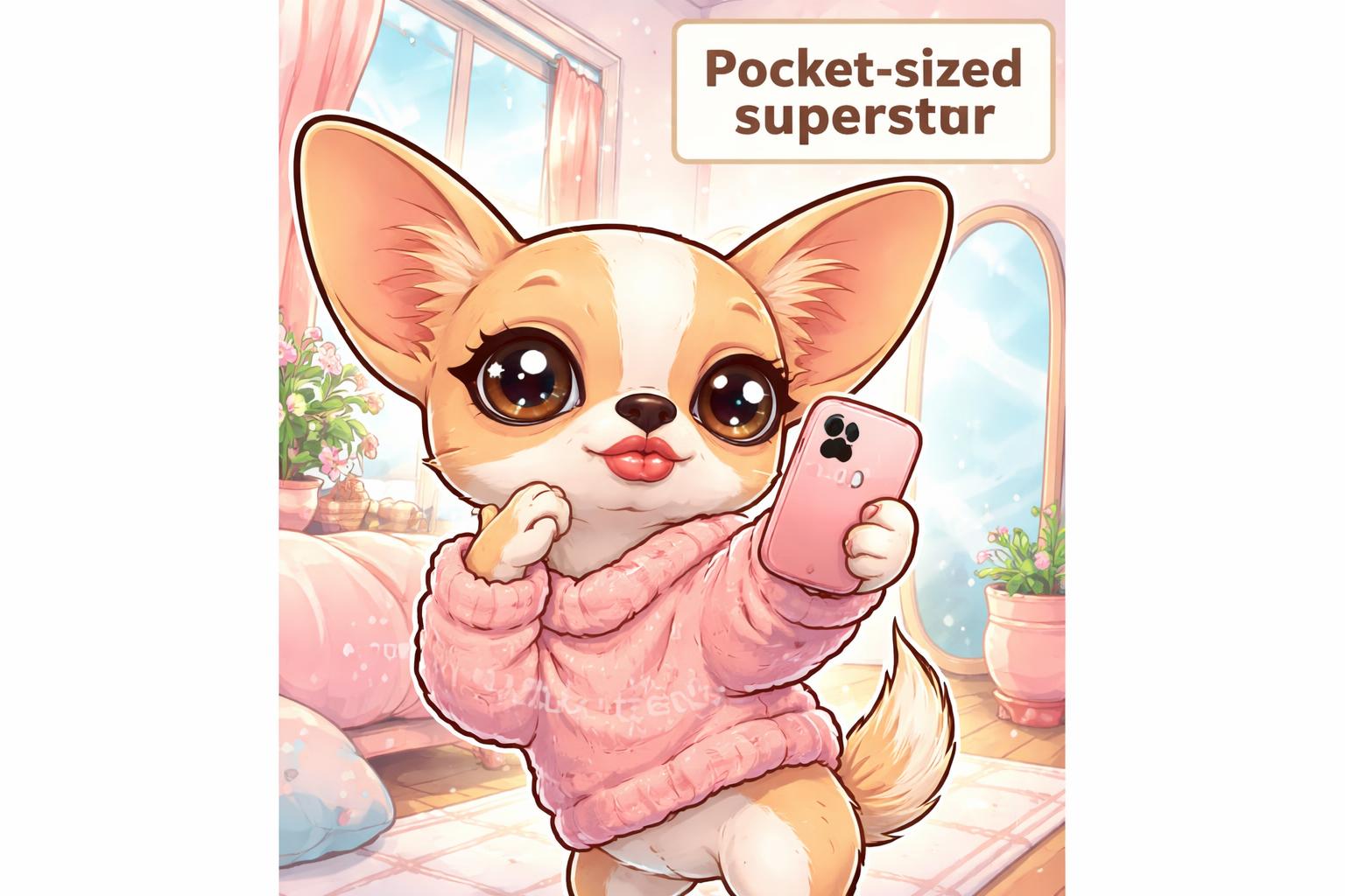 Chihuahua selfie caption joke