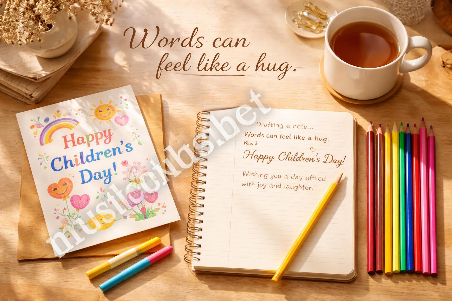Childrens day message and quote layout