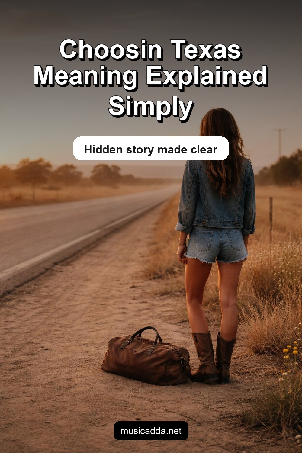 Pinterest image for Choosin Texas by Ella Langley Meaning: Lyrics Explained & Hidden Story