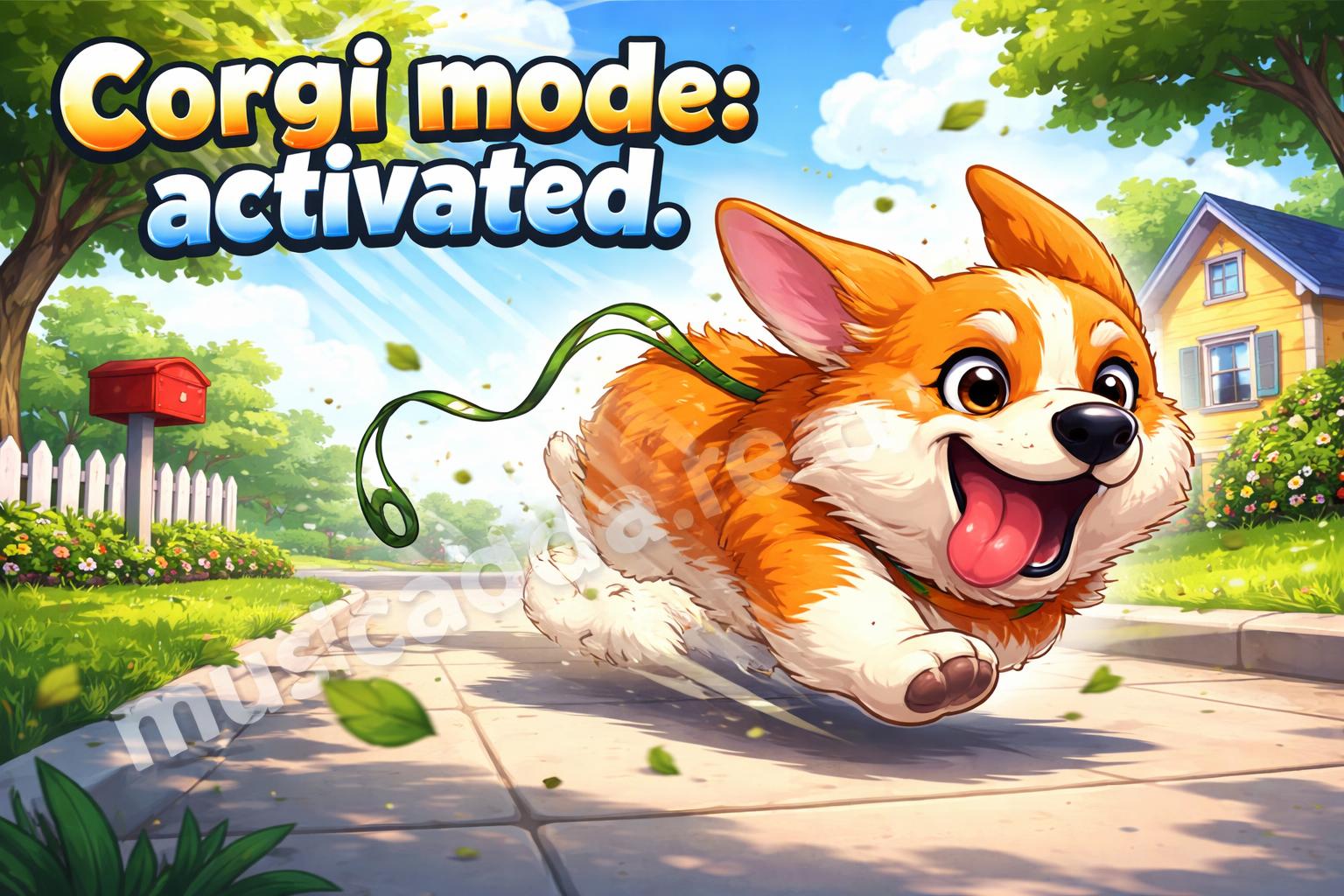 Corgi puns funny action scene