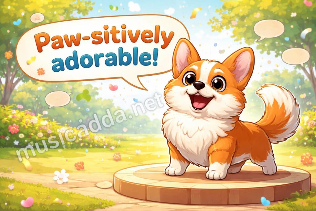 Corgi puns hero cartoon dog