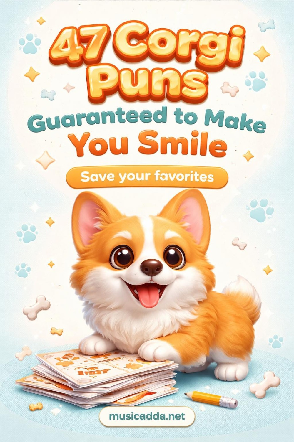 Pinterest image for 47 Corgi Puns Guaranteed to Make You Smile