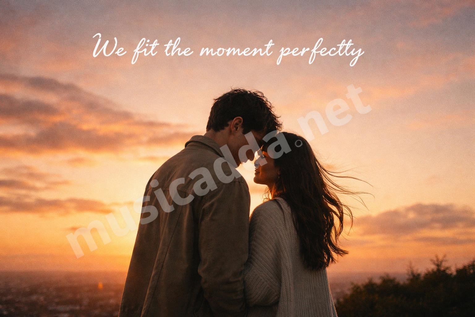 Couple love caption final aesthetic sunset
