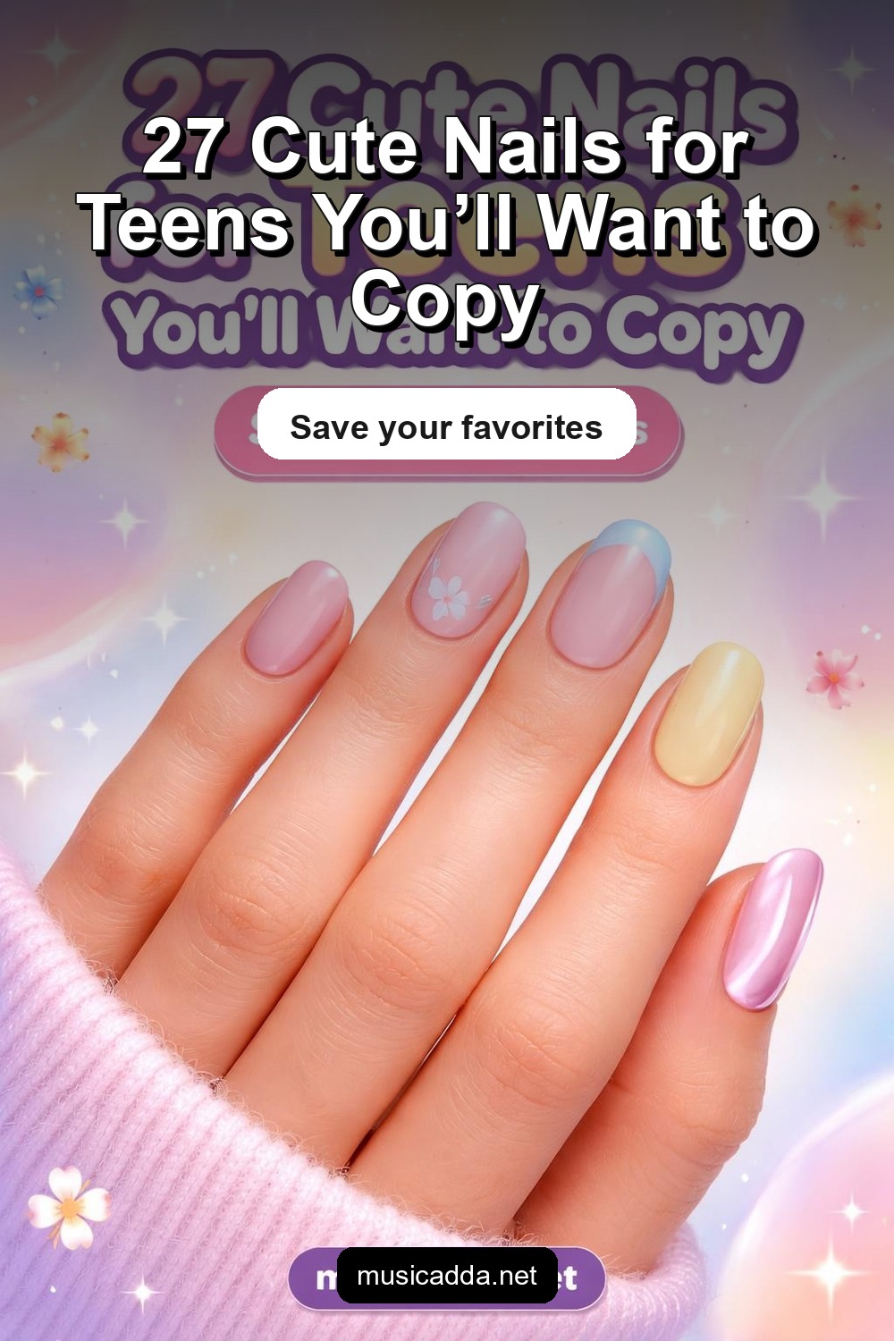 Pinterest image for 27 Cute Nails for Teens on Pinterest You’ll Want to Copy