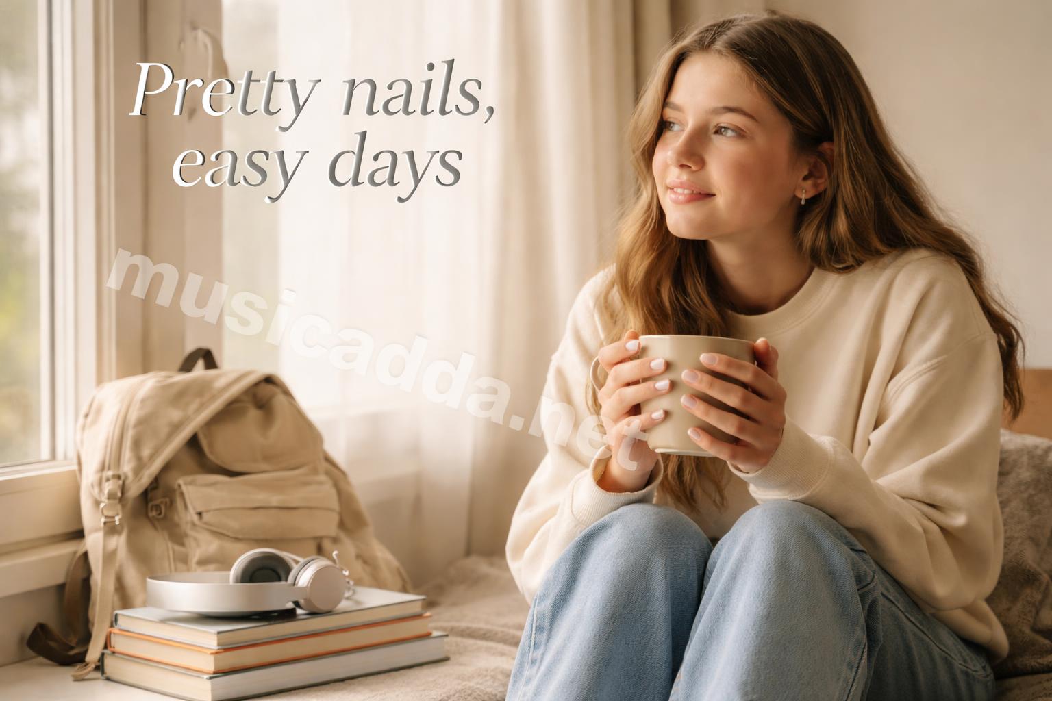 Cute simple practical school nails lifestyle