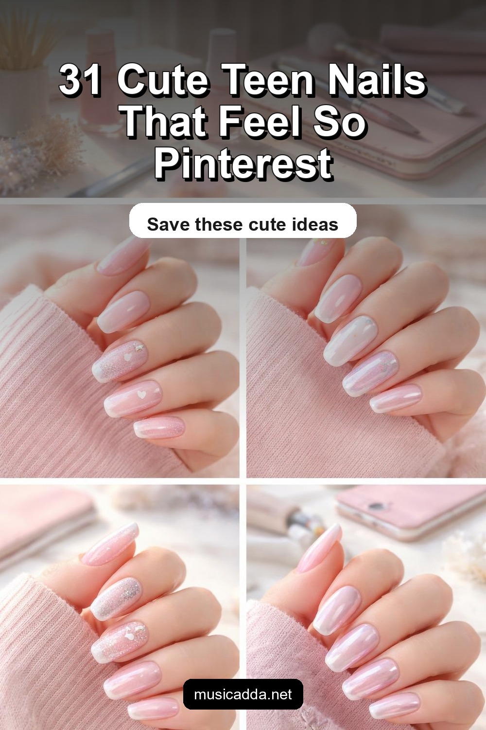 Pinterest image for 31 Cute Teen Nails That Look Straight Out of Pinterest