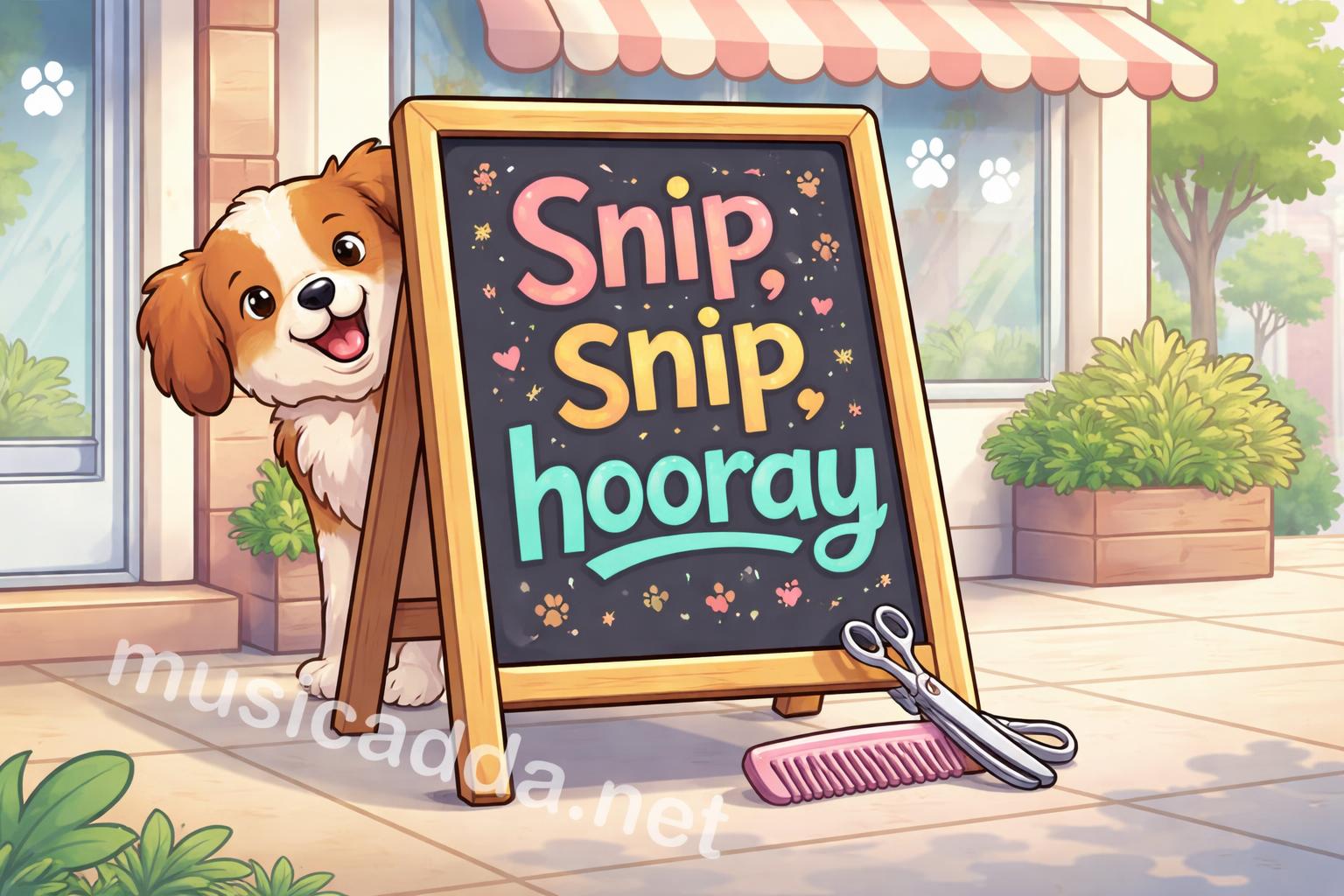 Dog grooming salon sign snips and happy tails