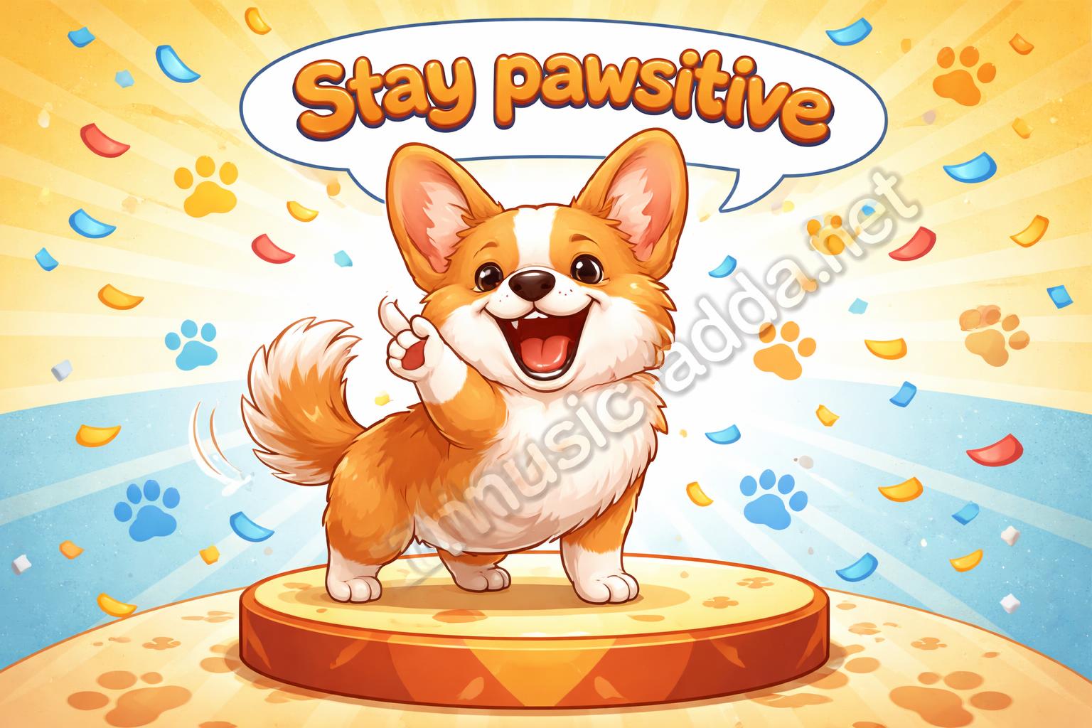 Dog pun finale woof smile poster