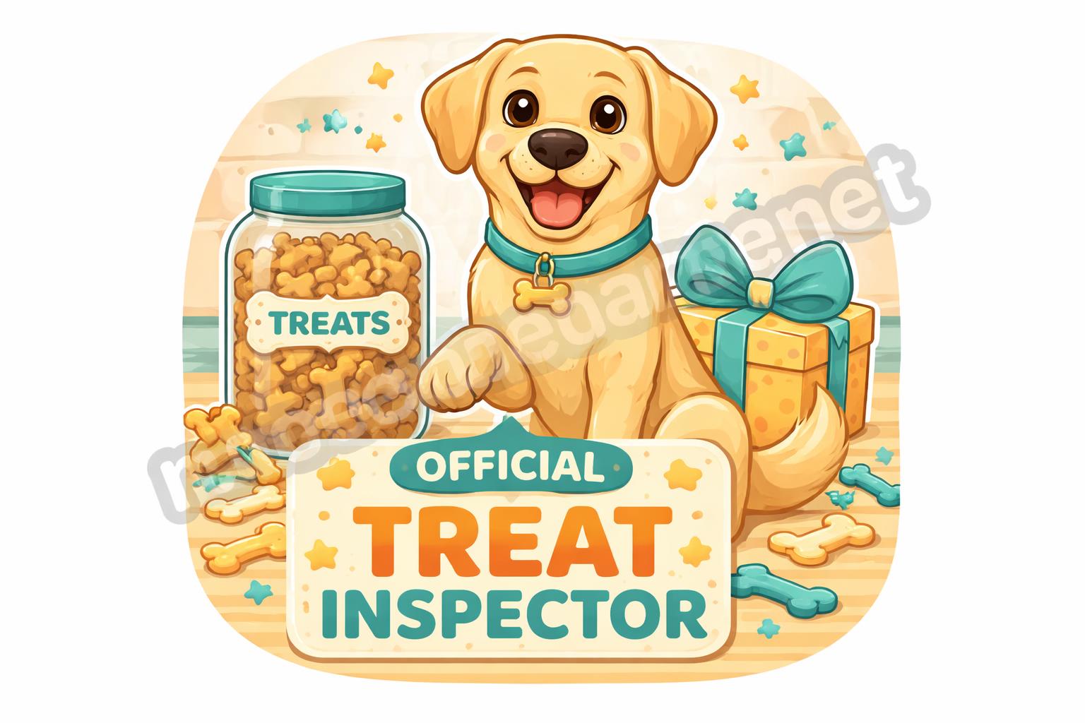 Dog pun gift label cartoon