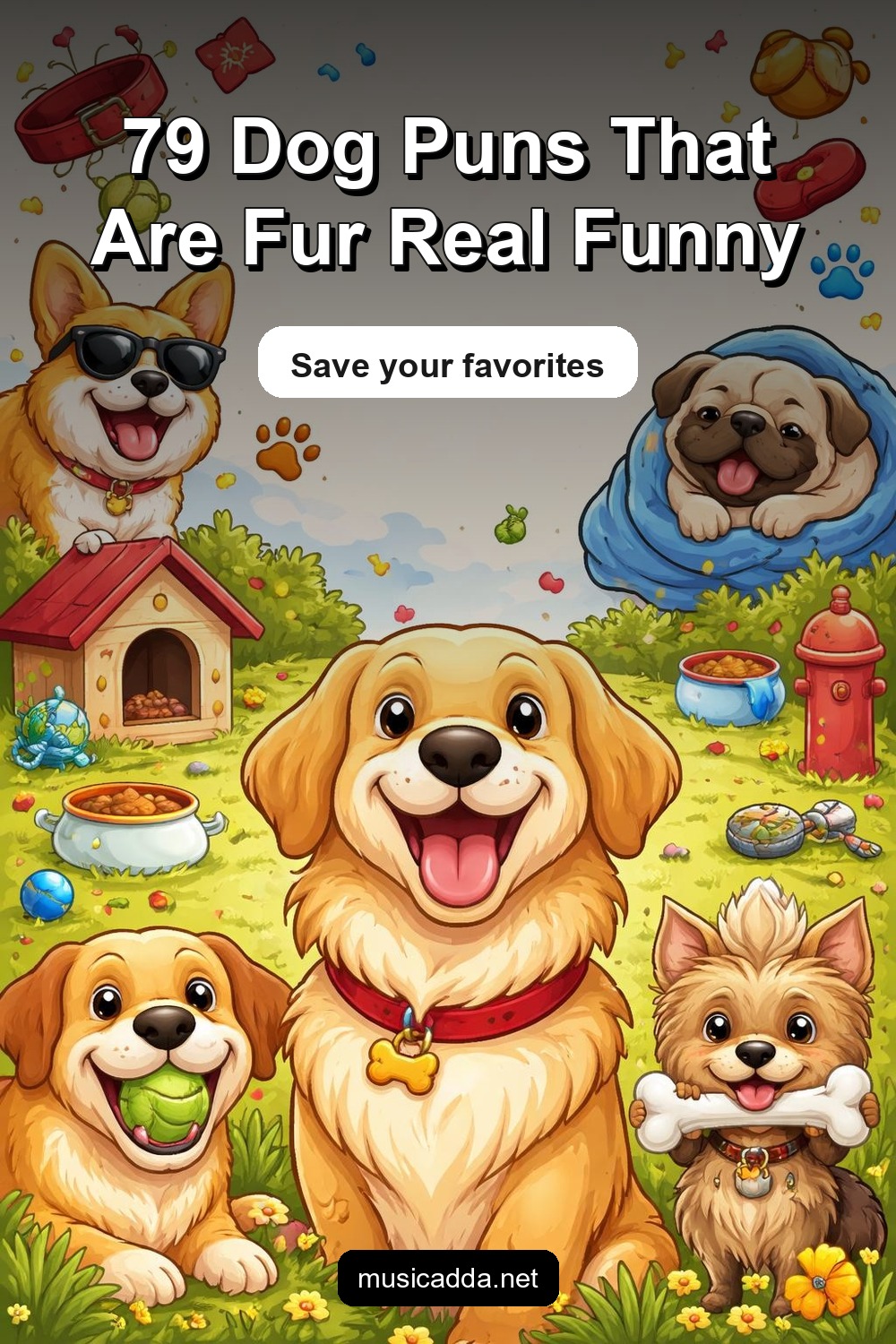 Pinterest image for 79 One-Liner Dog Puns That Are Fur Real Funny