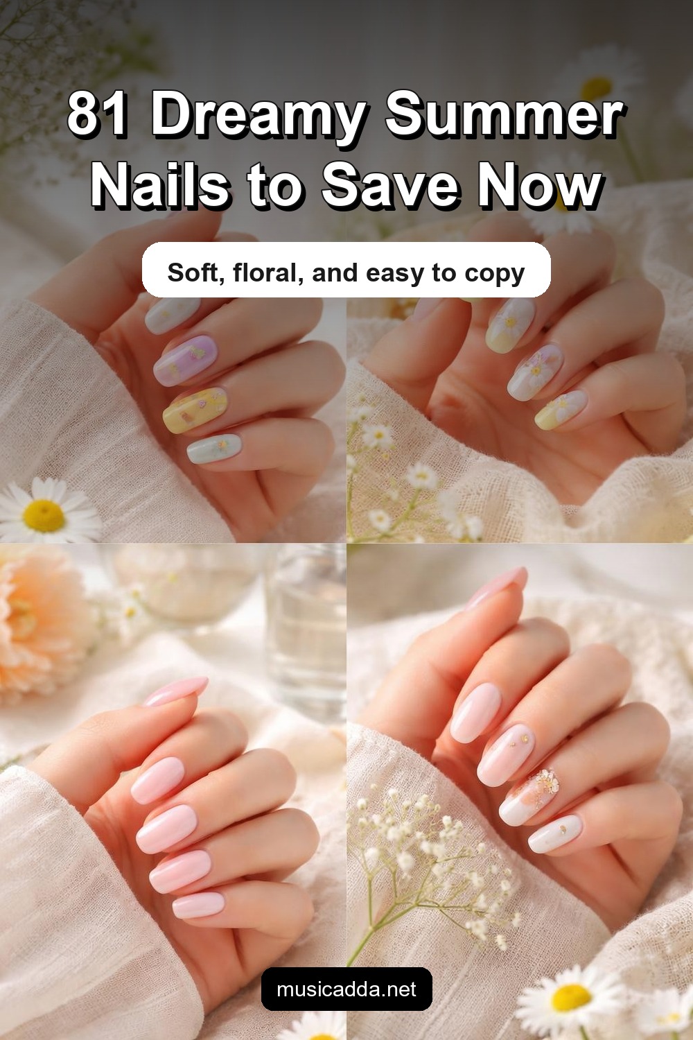 Pinterest image for 81 Dreamy Summer Nails Inspo Ideas Worth Saving for Your Next Manicure
