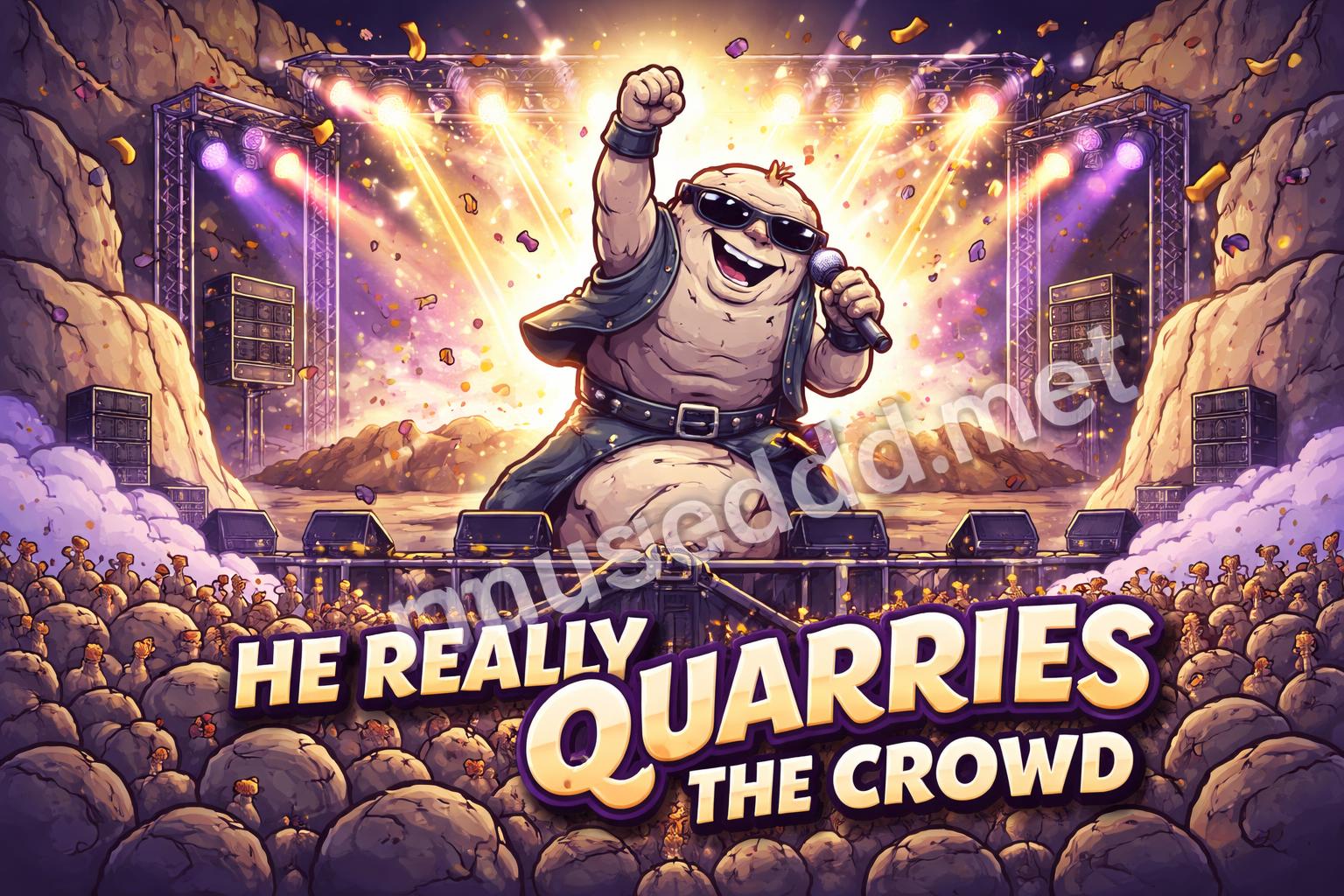 Dwayne johnson quarry stage pun