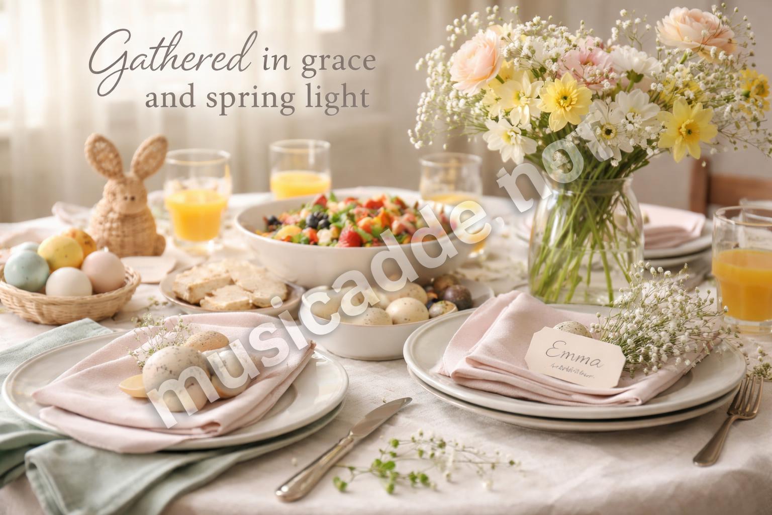 Easter quote lifestyle table decor