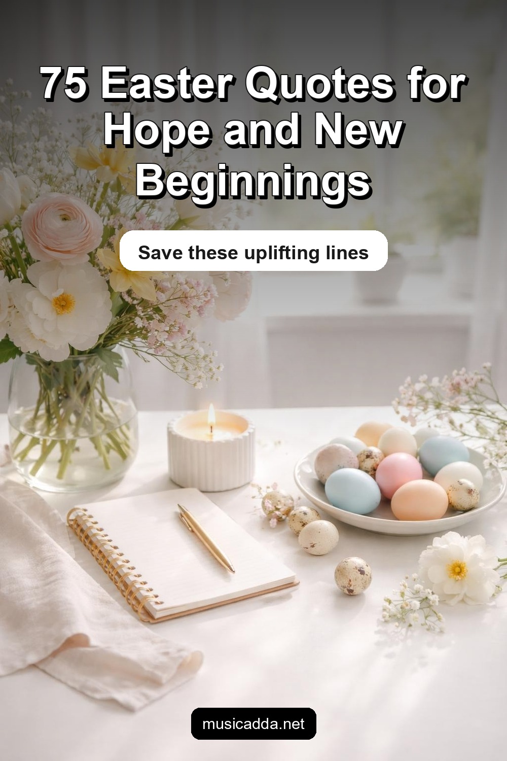 Pinterest image for 75 Easter Quotes to Celebrate Hope and New Beginnings