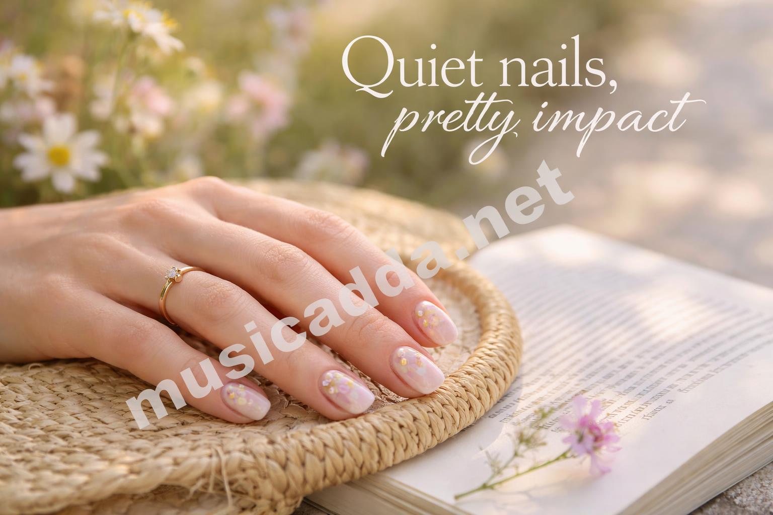 Effortless pastel garden bloom manicure lifestyle