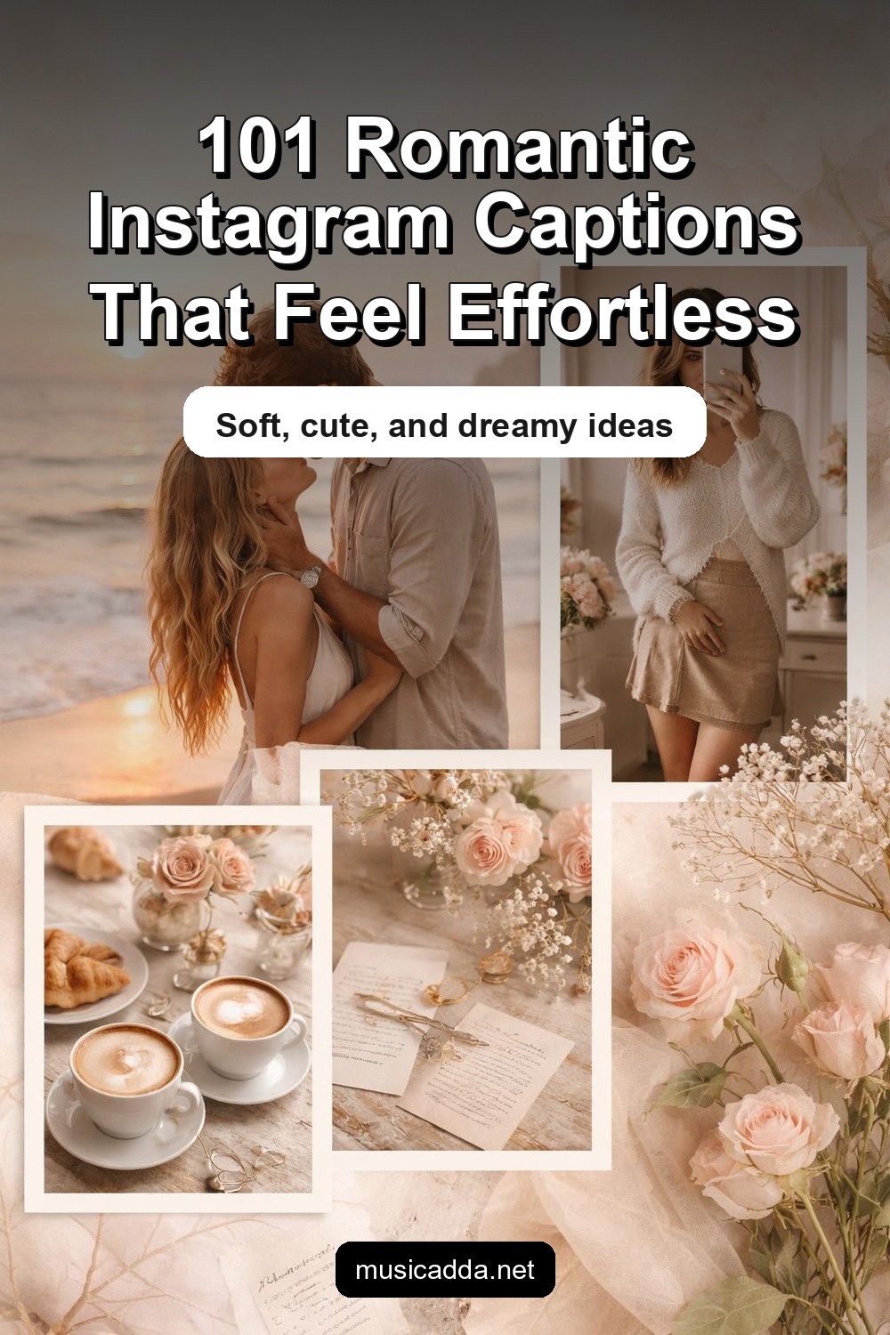 Pinterest image for 101 Aesthetic Love Captions for Instagram That Feel Effortlessly Romantic