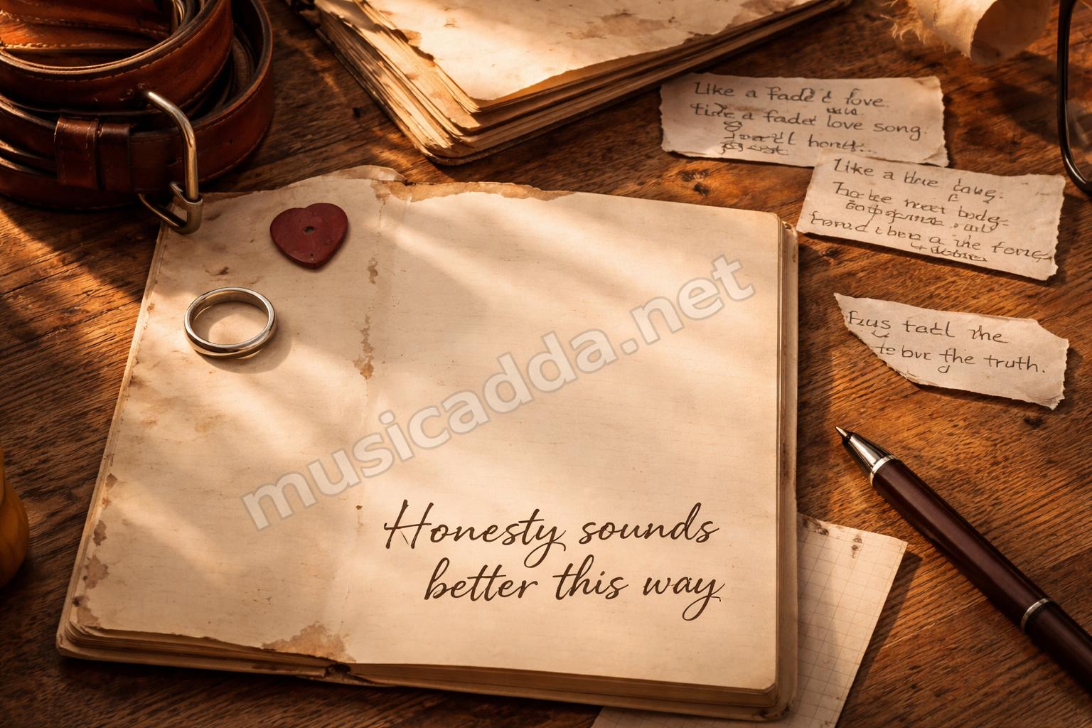 Ella langley inspired country guitar notes flatlay