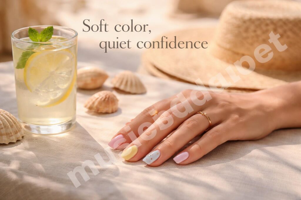 Expensive looking summer nail inspo hero