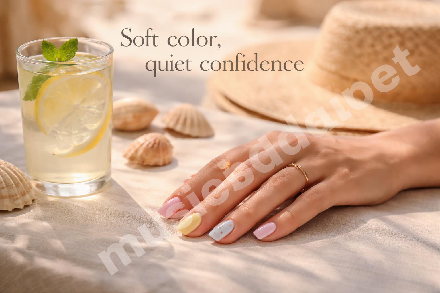 Expensive looking summer nail inspo hero