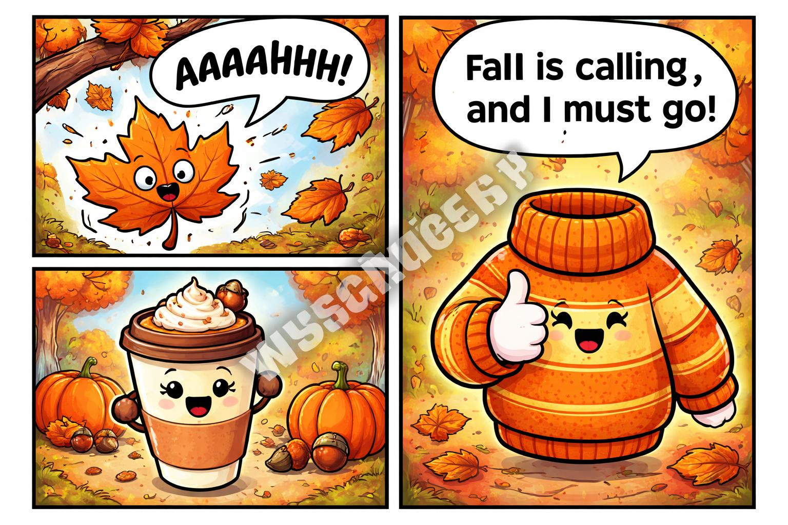 Fall caption idea comic strip